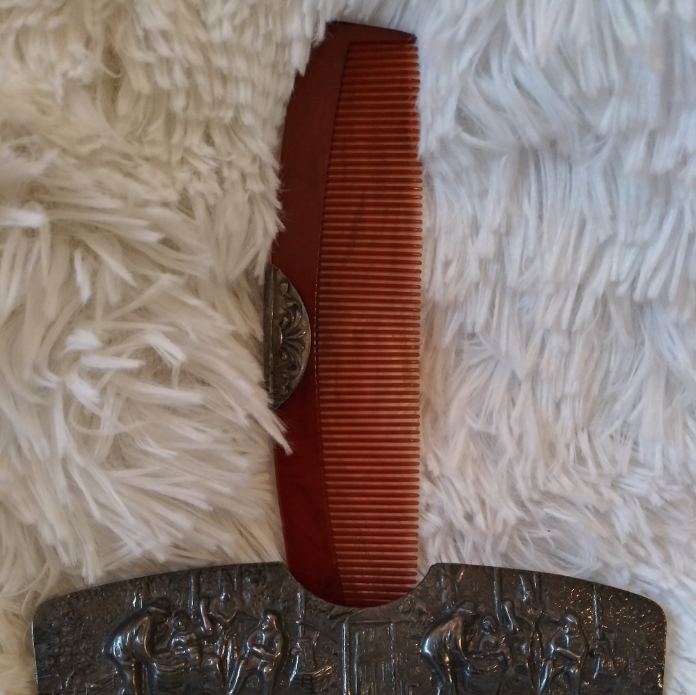 Vintage silver denmark comb